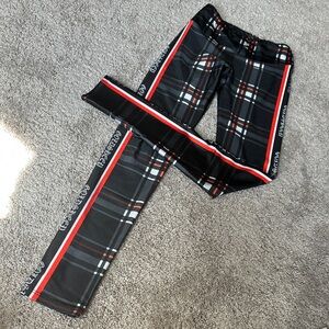 Goldsheep Kids Plaid Joggers - Black, Red, and White